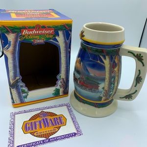 2000 Budweiser Holiday Stein Clydesdales "Holiday in the Mountains” w box